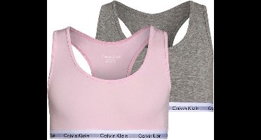 Calvin Klein - Meisjes - 2-Pack Bralettes - Roze  - 128/134