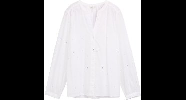 Tom Tailor - Bloes - Maat 38 - Vrouwen - wit - katoen