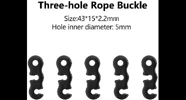 5 Stuks - Aluminium scheerlijnspanner zwart - scheerlijn spanner