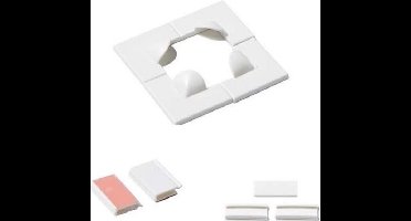 Madampaola - Accessoire set – Hoekjes & Windclips – Voor magnetische raamhor – Universele hor onderdelen – Kleur wit