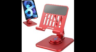 Verstelbare mobiele telefoonstandaard met 360° draaibare basis voor smartphones en tablets