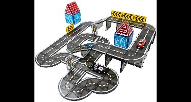 Magna Minds - Magnetisch Speelgoed - Wegenset met Auto's - Magnetic Tiles - Constructie speelgoed - Magnetische tegels - Montessori speelgoed - Magnetic toys - Magnetische bouwstenen - Speelgoed Kinderen