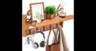 Wandkapstok met Hoedenplank - Kapstok Hangend met Plank - Wandhaak