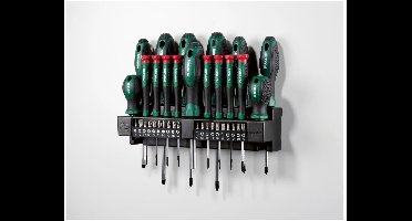 Parkside Bit- en schroevendraaier set met wandhouder - 37-delig