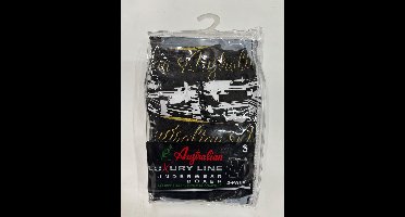 2 stuks Australian Boxershort - Zwart -Wit - M