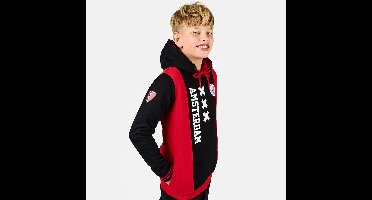 Ajax-hooded sweater rood/zwart XXX junior