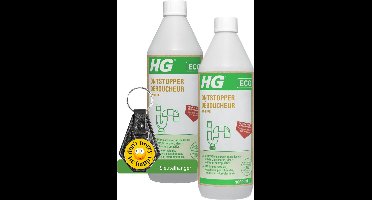 HG ECO ontstopper - 1L - 2 Stuks - ecologische ontstopper - duurzame krachtige ontstopper - inclusief sleutelhanger