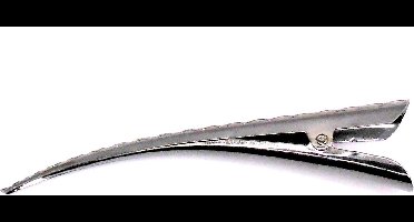 Duckklem grijs metaalkleur met patroon donker