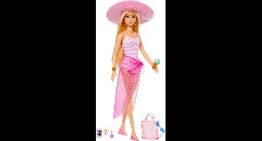Barbie Zonnehoed badpak Malibu - Met accessoires - Barbiepop