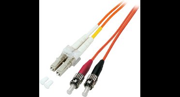 Glasvezel kabel 10 meter LC ST OM2 Oranje
