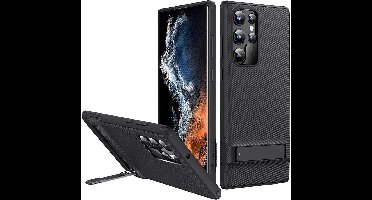 ESR Air Shield Boost Kickstand Hoesje Zwart Geschikt voor Samsung Galaxy S22 Ultra