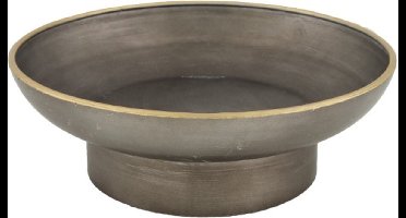 Decoratieschaal zilver metallic - 28,5 cm