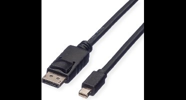 ROLINE DisplayPort kabel, DP M - Mini DP M, zwart, 1 m