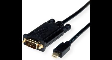 VALUE Cable MiniDisplayPort - VGA, Mini DP M - VGA M, zwart, 1 m