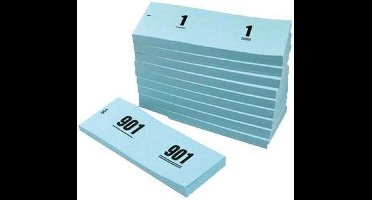 Benza Garderobenummers Nummerbloks Lootjes - Blauw