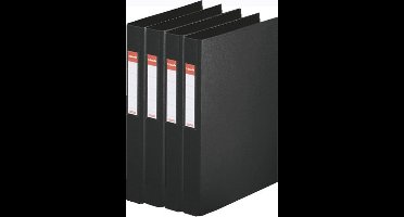Esselte Ringband mappen/ordners - 4x - zwart - A4 - opbergen - kantoorartikelen