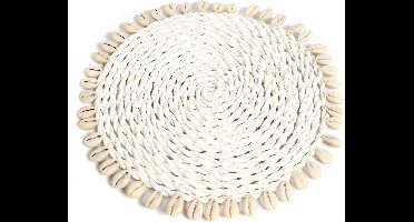 De Seagrass Shell Pan Coaster - Wit