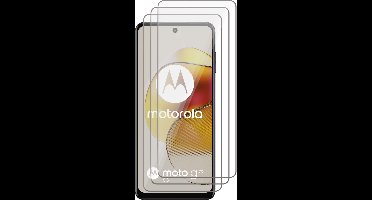 Screenprotector geschikt voor Motorola Moto G73 - 3x Gehard Glas Screen Protector GlassGuard