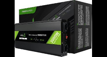 EcoLine - Omvormer 12V Naar 230V - 3000w Vermogen 6000w Piek- Zuivere sinus - Spanningomvormer