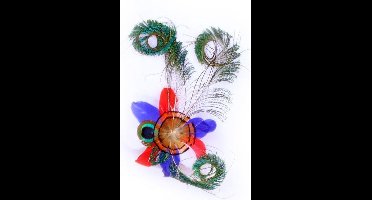 Veren hoofdeco op haarclip rood/wit/blauw/oranje