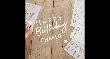 Stencils Verjaardag - 6 stuks