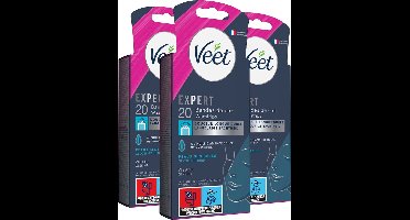 Veet - Expert - Koude Wasstrips - Gezicht 20st - 3 Stuks - Voordeelverpakking