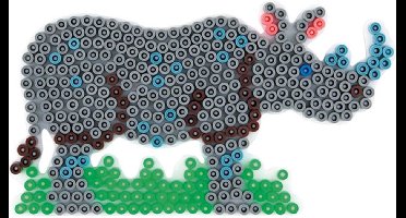 Hama strijkkralen grondplaat - Neushoorn