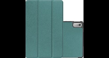 Hoes - Geschikt voor Lenovo Tab P11 (2e / 2nd Generatie) - Dun & Stevig - Trifold Bookcase - Hard Cover - Hardcover Book Case - Tablet Hoesje - Donkergroen