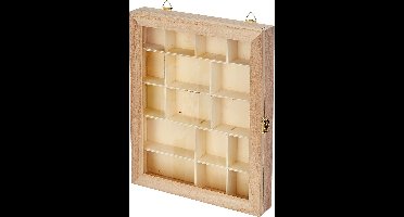 Artemio Vitrinekast - Hout - Beige - 23x28x4cm