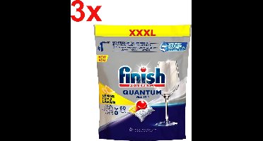 Finish - PowerBall - Quantum - All in 1 - Vaatwastabletten - Citroen - 180 Capsules - Voordeelverpakking