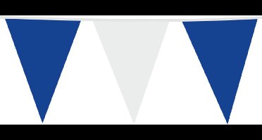 3x Giga Vlaggenlijn Blauw/Wit 30x45cm 10m - Vlaggen XL Groot thema feest festival