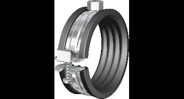 FLAM tweedelige beugel BSA, staal, blank, uitw buisdiam 25 - 28mm