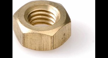 Moer Zeskant M5 Messing - 250 stuks