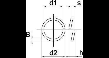 Veerring M5 RVS A4 - 200 stuks