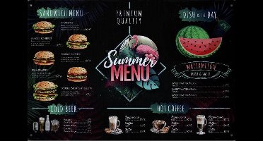 Wandbord Zomer Eten Ibiza Style - Premium Quality Summer Menu