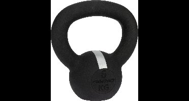 Avento Kettlebell - 6 kg - Gietijzer - Zwart/Zilvergrijs