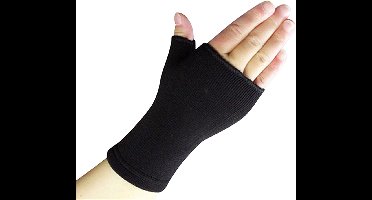 Pols Handschoenen - Pols brace - Pols ondersteuning - Dunne handschoenen - Vingerloze handschoenen - Elastisch Latex - Zwart 1 paar