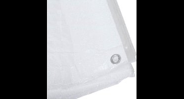 Benson afdekzeil - wit - 6 x 8 m - bevestiging ogen - grondzeil - dekzeil