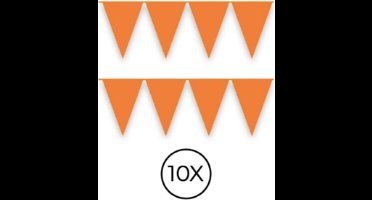 10x Vlaggenlijn oranje EK/WK 10 meter Multi pack