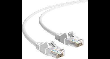 Cat 5e | U/UTP | Netwerkkabel | Patchkabel | Internetkabel | 1 Gbps | 15 meter | Wit | Allteq