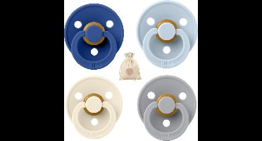 BIBS fopspenen - T1 -Cornflower, Ivory, Cloud, Baby blue -0-6 maanden - spenen - speen - fopspeen - BolleToet speenzakje