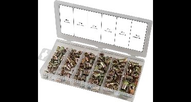 KS-Tools Assortiment blindklinkmoeren staal M3x9mm-M10x21mm - 150-dlg