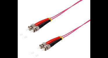 Duplex Patchkabel ST/ST 50/125µ, OM4 violett, 15m