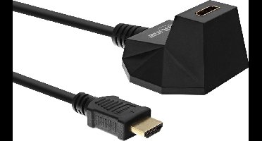 HDMI verlengkabel met stand versie 2.0 (4K 60Hz HDR) / zwart - 5 meter