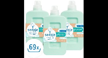 Seepje Vloeibaar Wasmiddel Universeel Sprankelende Jasmijn 23 Wasbeurten - 3 x 1 liter - Voordeelverpakking