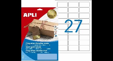 Printer Labels Apli 63,5 x 29,6 mm Golden 20 Sheets