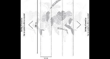 GROTE BLADEREN FOTOBEHANG | Herhaalbaar Patroon - 1,59 x 2,80 meter - A.S. Création House of Turnowsky