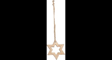 Hanger - hout - 4.3x5cm - naturel - 24 stuks