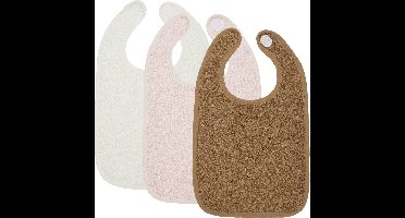 Meyco Baby Uni slab - 3-pack - badstof - offwhite/soft pink/toffee