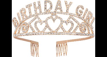 Boland - Metalen tiara 'Birthday girl' - - Kinderen en volwassenen - Vrouwen - Prinsen en Prinsessen